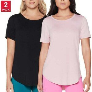 NWT Skechers Women's 2-Pack Lightweight Tee Soft Active Casual Tunic T-Shirt